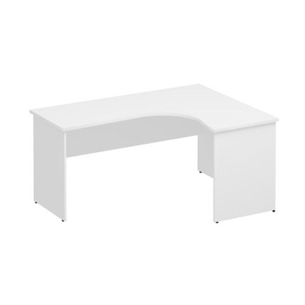 Угловой стол Комфорт, белый премиум, правый (160x120x75) К 125 в Кемерово - изображение
