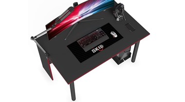 Стол для компьютера SKILLL SSTG 1385.1 , (1360x850x750), Антрацит/ Красный в Кемерово - предосмотр 7