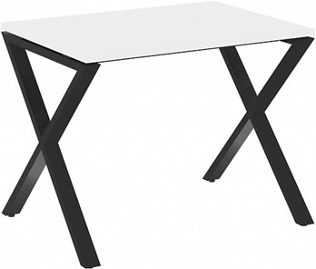 Стол на металлокаркасе Loft VR.L-SRX-2.7, Белый Бриллиант/Черный металл в Кемерово