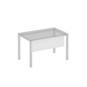 Экран стола защитный (ДСП) с кронштейнами для стола 120 на белом металлокаркасе Комфорт КФ, белый премиум (120x3.2x1.8) К.Б1 812 в Кемерово