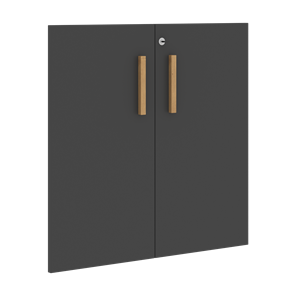 Низкие двери для шкафов с замком FORTA Черный ГрафитFLD 40-2(Z) (794х18х766) в Кемерово