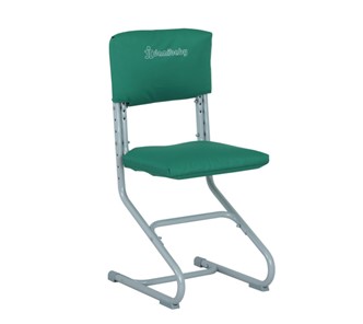 Комплект чехлов на сиденье и спинку стула СУТ.01.040-01 Зеленый, Замша в Кемерово