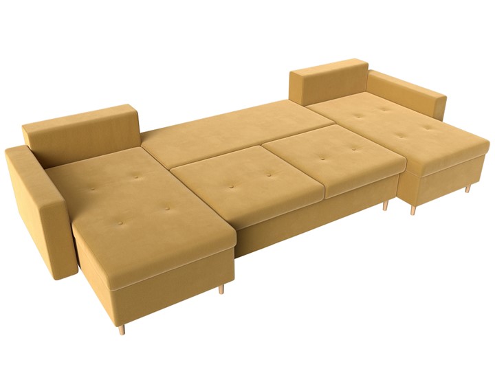 П-образный диван Белфаст, Желтый (Микровельвет) в Кемерово - изображение 2
