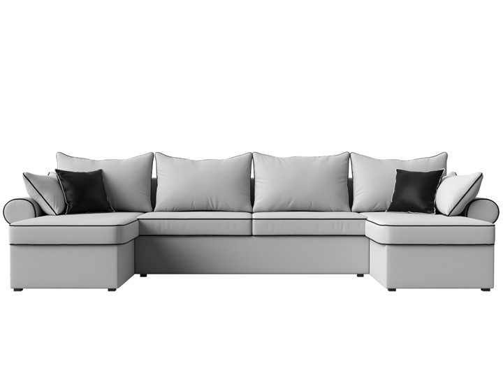 Большой П-образный диван Элис, Белый (экокожа) в Кемерово - изображение 3