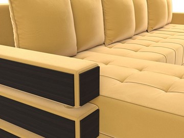 Большой П-образный диван Венеция боннель, Желтый (Микровельвет) в Кемерово - предосмотр 2