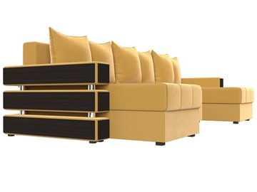 Большой П-образный диван Венеция боннель, Желтый (Микровельвет) в Кемерово - предосмотр 3