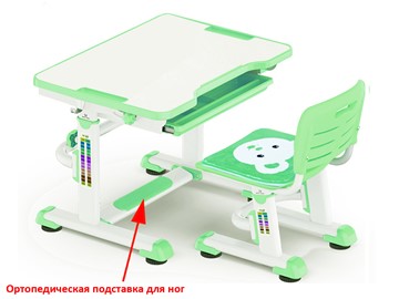 Стол растущий и стул Mealux BD-08 Teddy, green, зеленая в Кемерово