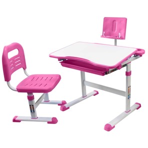 Детский стол-трансформер с подставкой и стулом, Holto SET-17A, Розовый в Кемерово - предосмотр