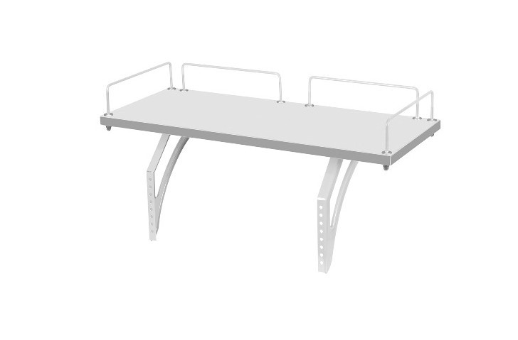 Детский стол-трансформер 1/75-40 (СУТ.25) + Polka_z 1/600 (2 шт.) + Polka_b 1/550 (2 шт.) белый/белый/серый в Кемерово - изображение 2