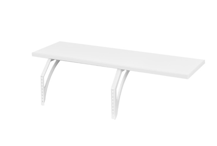 Растущий стол 1/75-40 (СУТ.25) + Polka_z 1/600 (2 шт.) + Polka_b 1/550 белый/белый/Серый в Кемерово - изображение 1