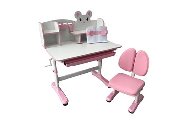 Стол растущий и стул Carezza Pink FUNDESK в Кемерово - предосмотр 5