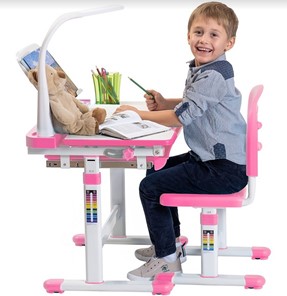 Детский стол-трансформер SET Holto-11 розовый в Кемерово - предосмотр 10