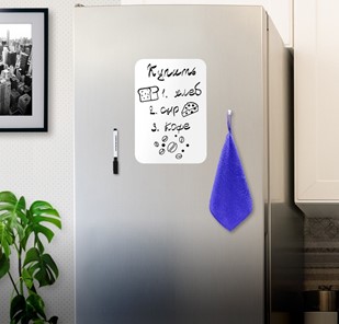 Доска магнитная на холодильник BRAUBERG, 30х21 см с маркером, магнитом и салфеткой в Кемерово - предосмотр 2