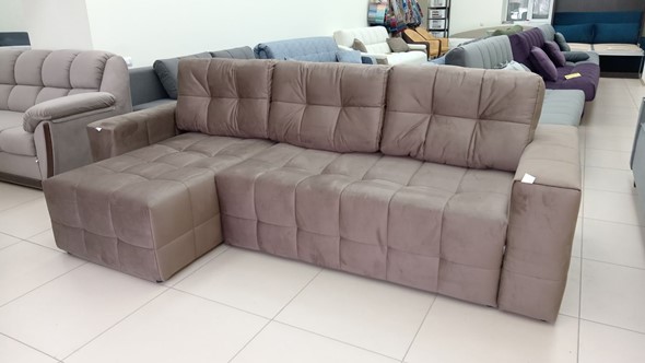 Угловой диван с оттоманкой Реал ДУ Graund 03 велюр в Кемерово - изображение
