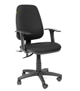 Кресло компьютерное CHAIRMAN 661 Ткань стандарт 15-21 черная в Кемерово - предосмотр